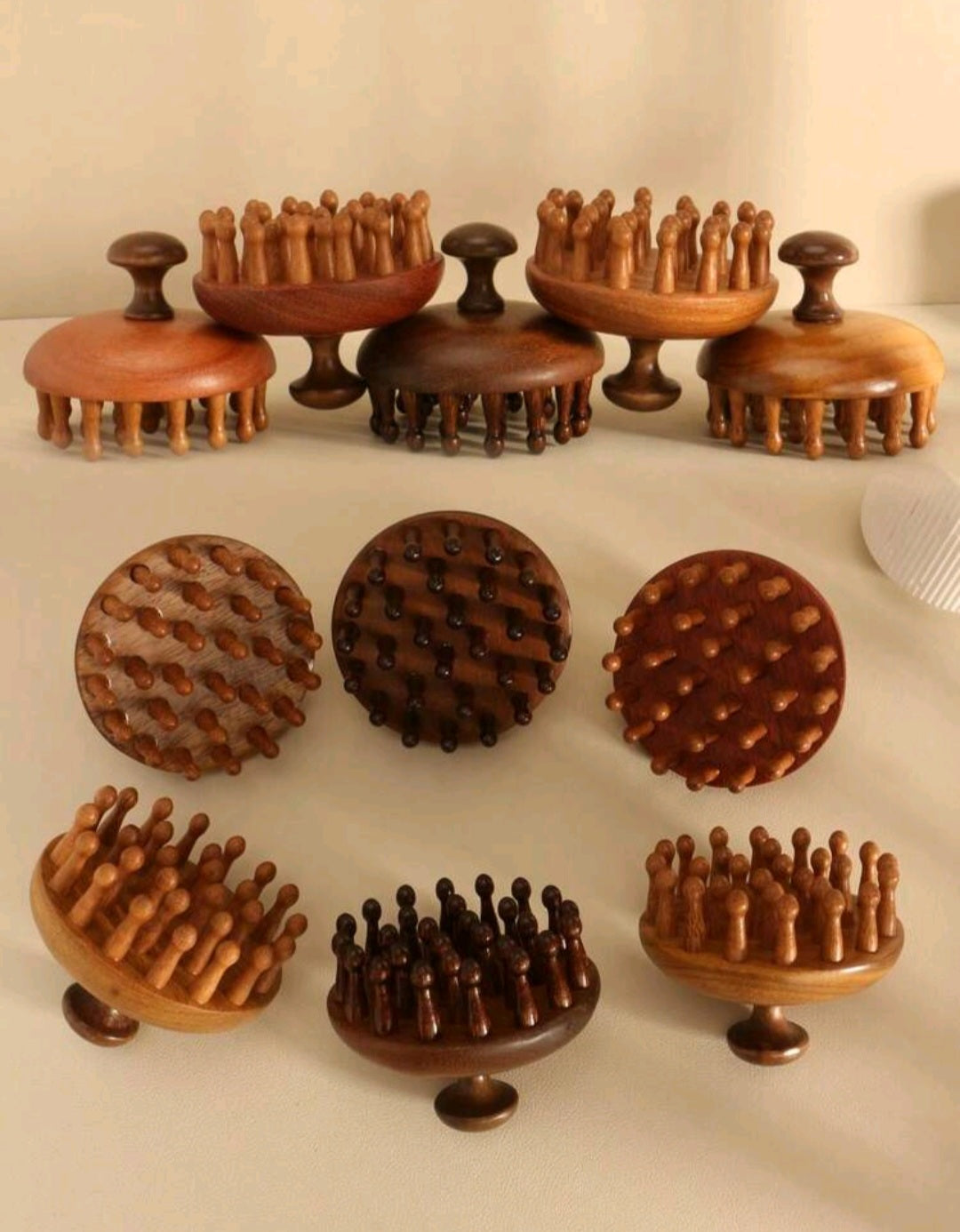 "Haily" The Calming Natural Sandalwood Scalp Massager